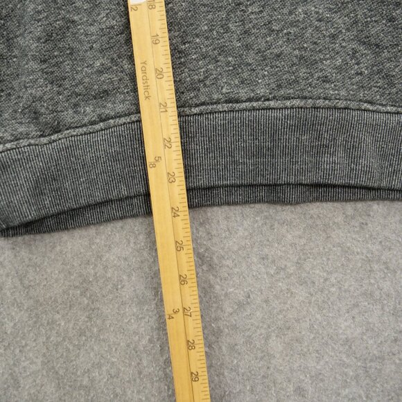 Jared Lang Sweater Mens Large Gray Pullover Knit Crew Neck Elbow Patches - Picture 8 of 13